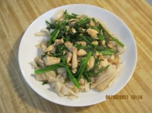 Chicken Pan-Fried Rice Noodles, Cantonese Style